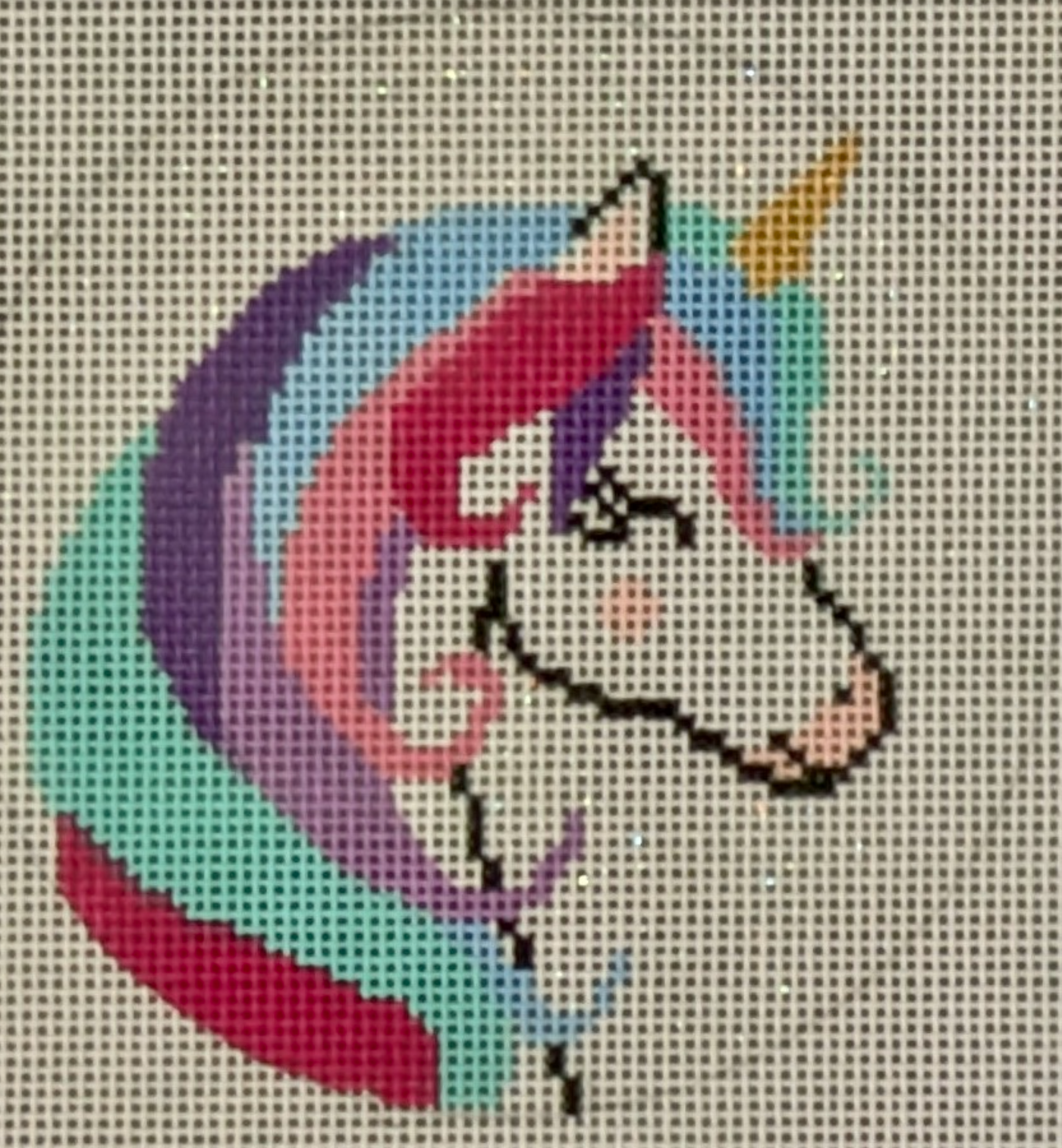 Unicorn 2 Glittery Round
