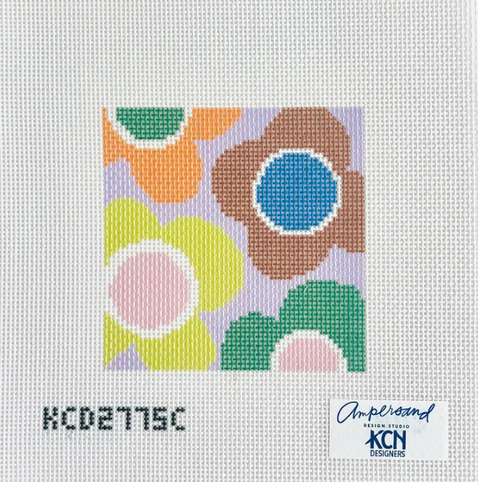 Floral Square C Printed Canvas