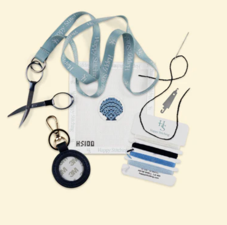 The Little Scallop Shell Key Fob Needlepoint Kit