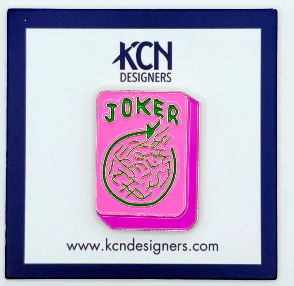 Pink Joker Mah Jongg Needle Minder