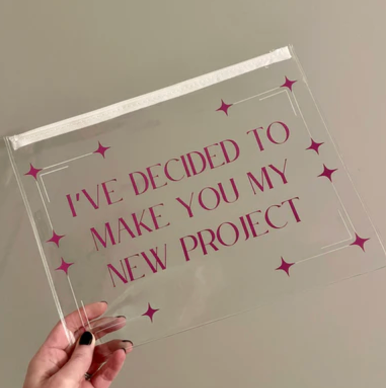 "My New Project" Vinyl Project Bag