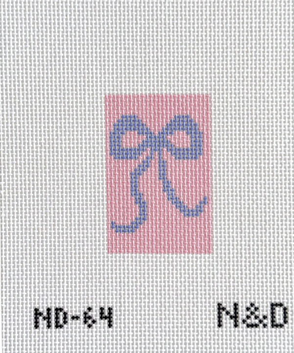 Pink and Purple Bow Tag Insert BEGINNER'S KIT – Rita's needlepoint
