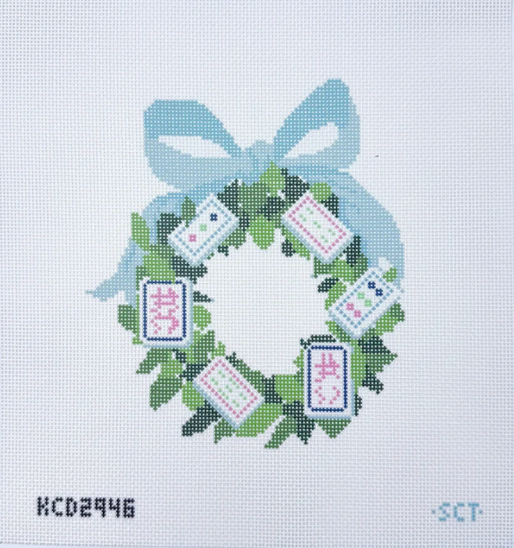 Mahjong Wreath Printed Canvas