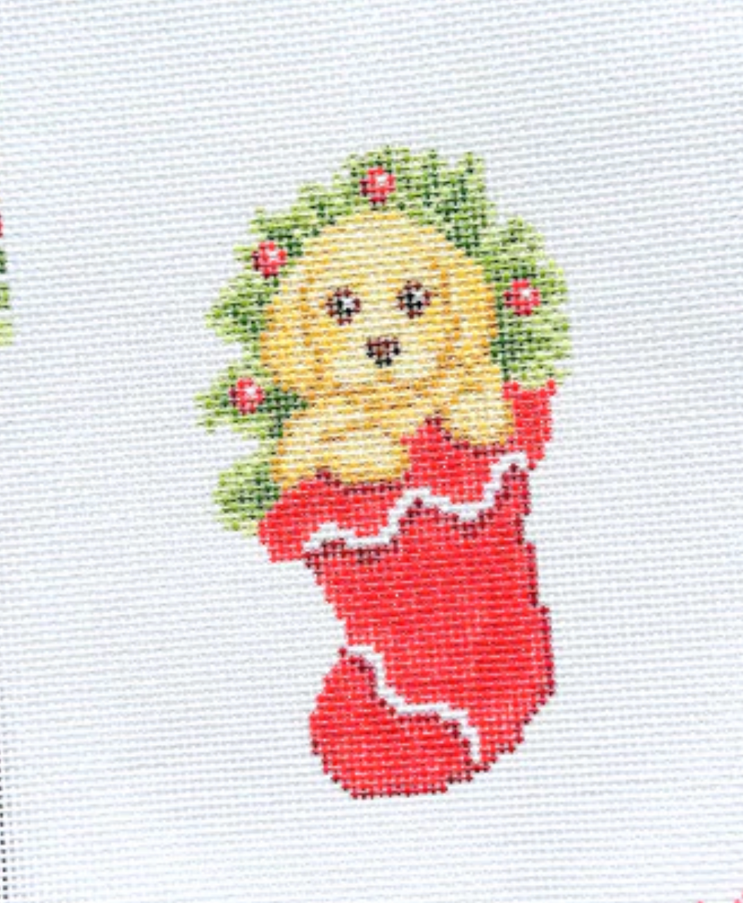 Golden/Yellow Lab Puppy in Stocking