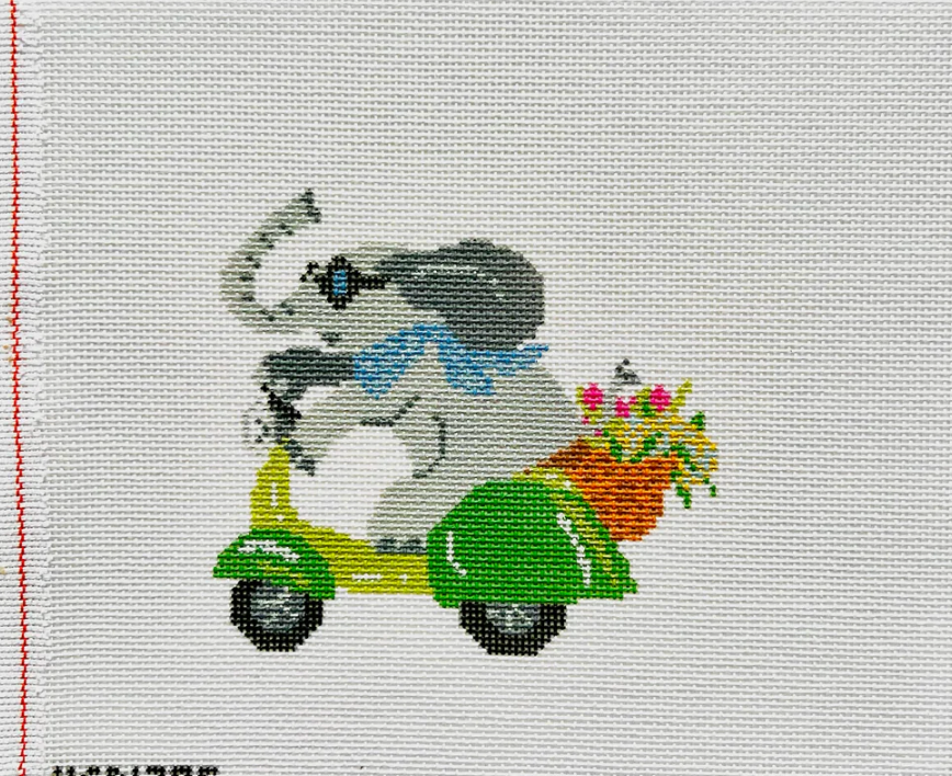 La Dolce Vita Elephant on Vespa