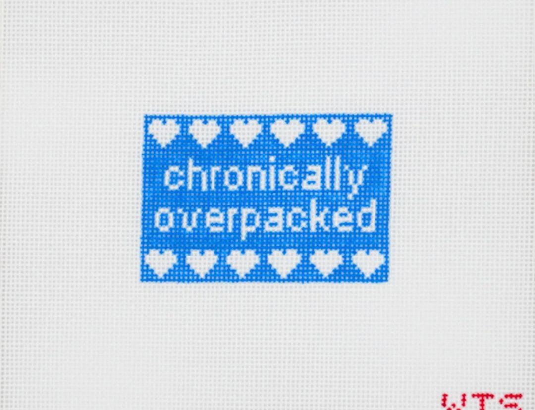 Chronically Overpacked Luggage Tag Canvas