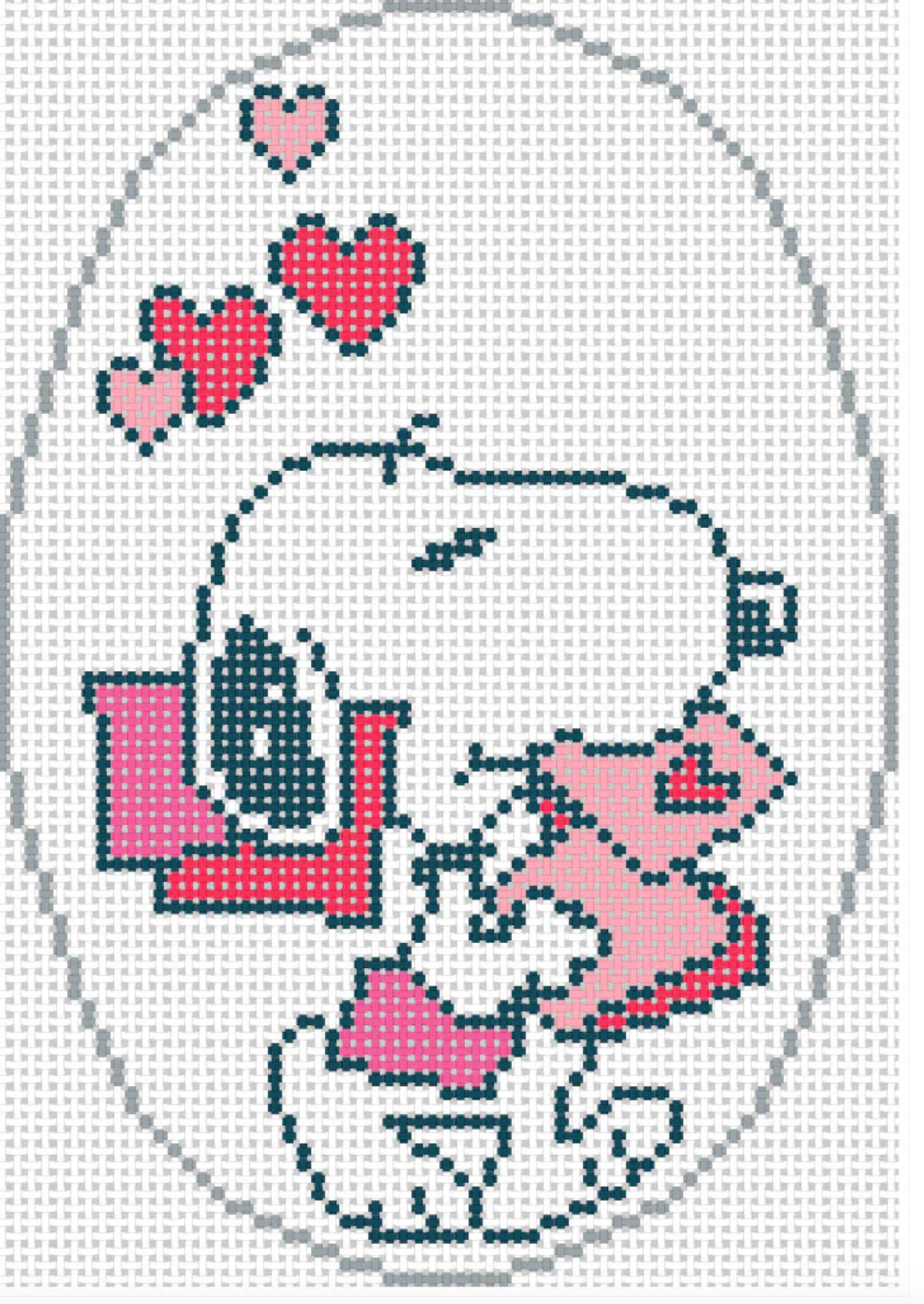 PEANUTS Valentine - Snoopy Mailing Valentines Oval