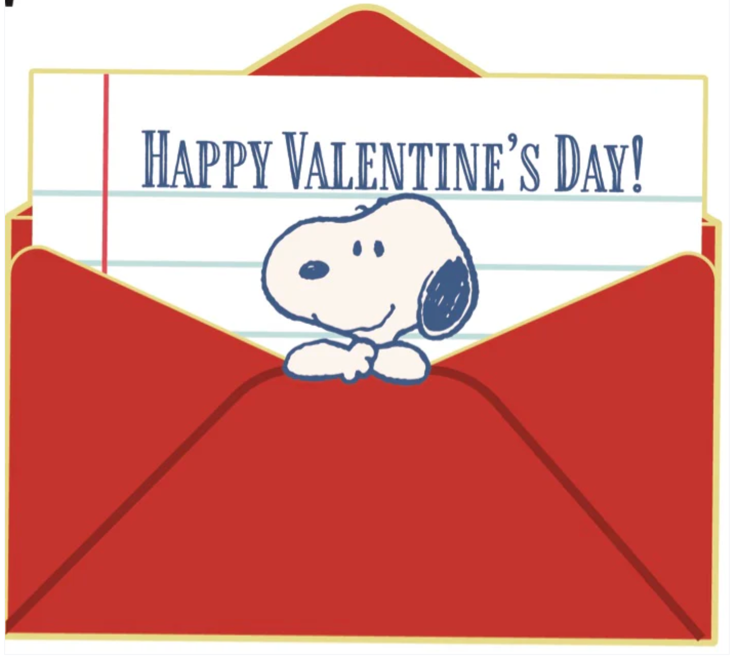PEANUTS Valentine Letter Needleminder