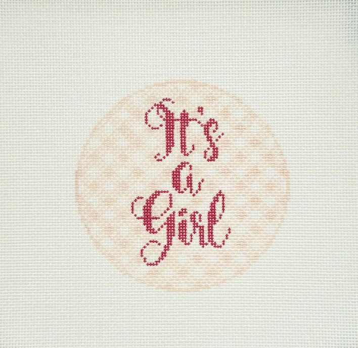 "Its a Girl" Gingham Round
