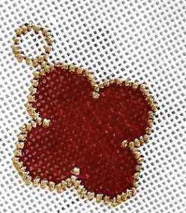 Red Enamel Clover Inspired Charm