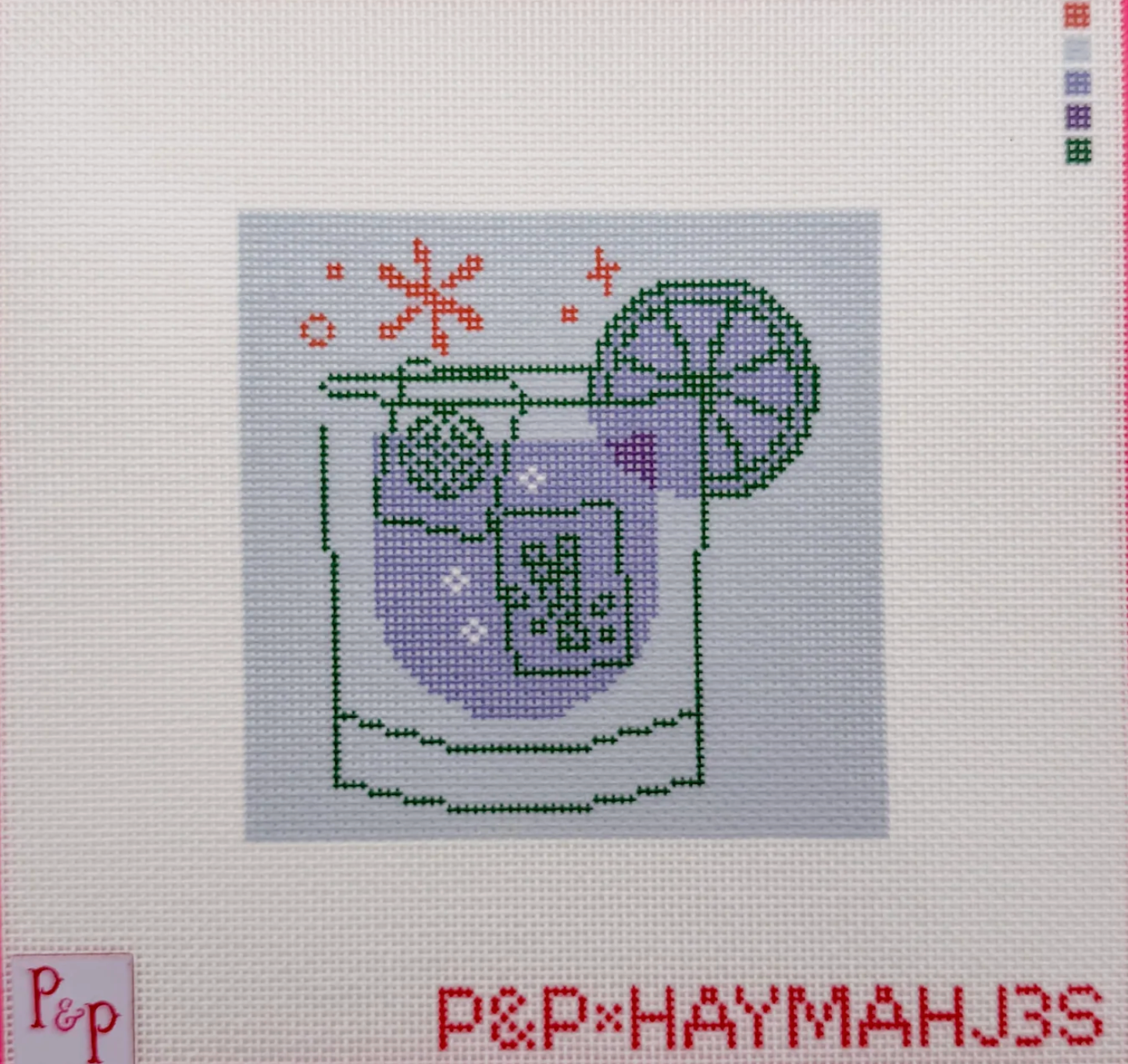 Blue Mahjong Cocktail Coaster