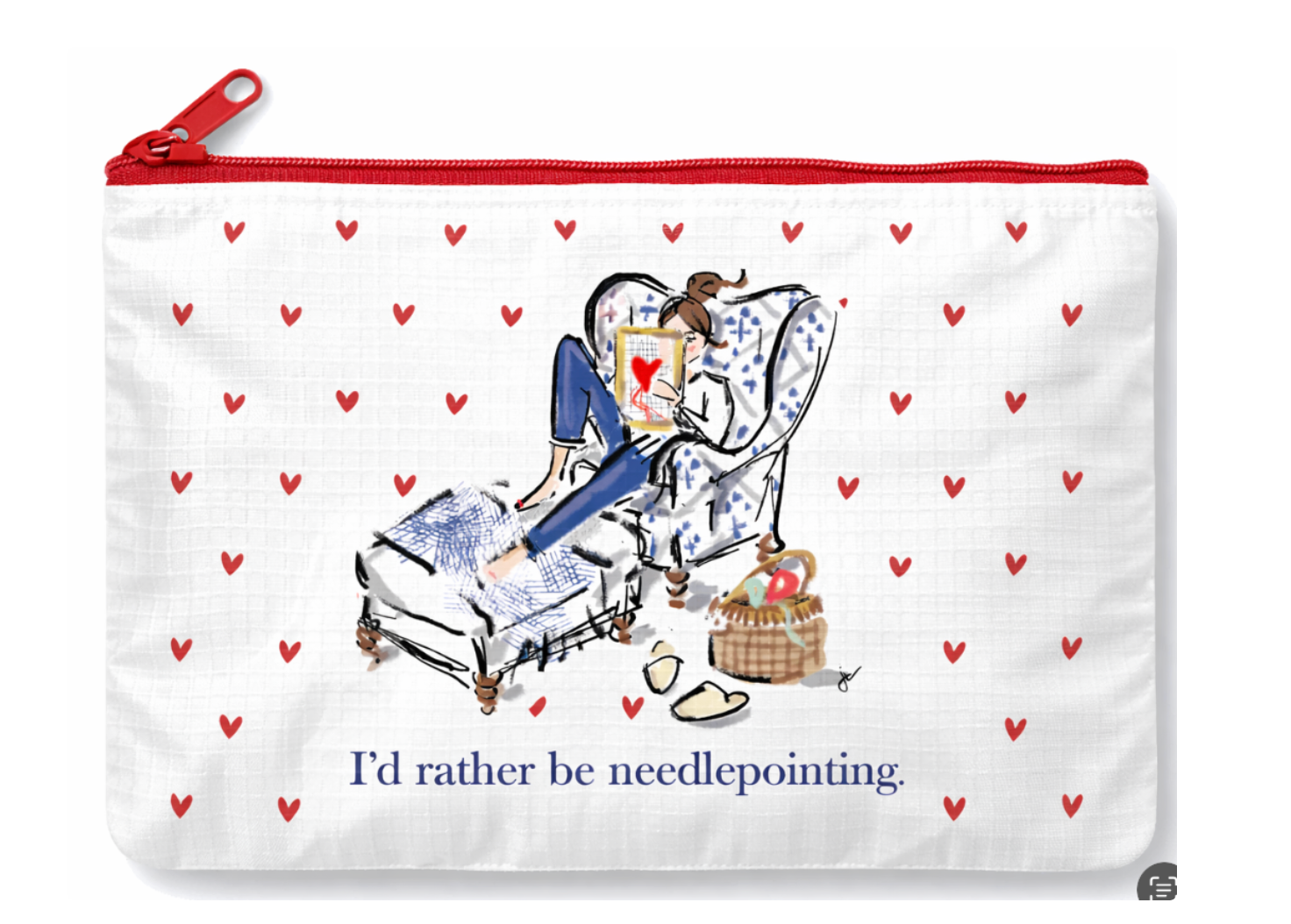 I'd Rather Be Needlepointing Project Bag