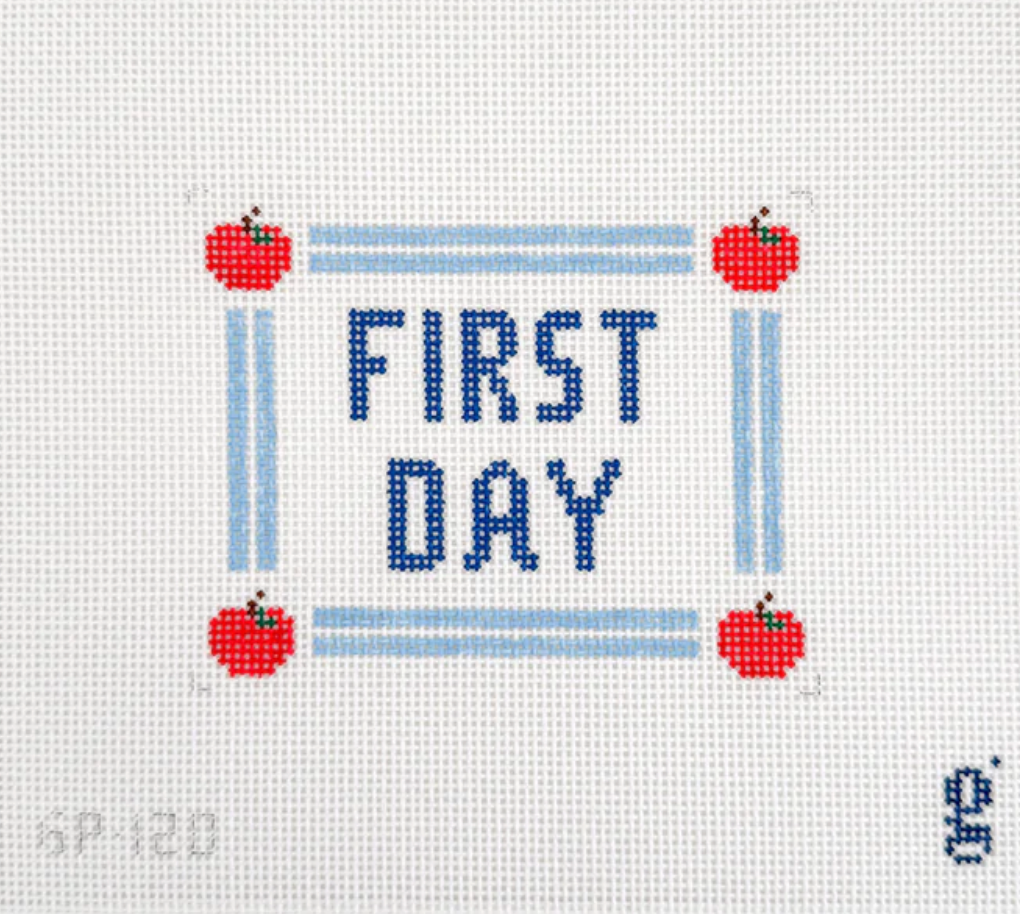First Day Pattern Background First Day Sign – Rita's needlepoint