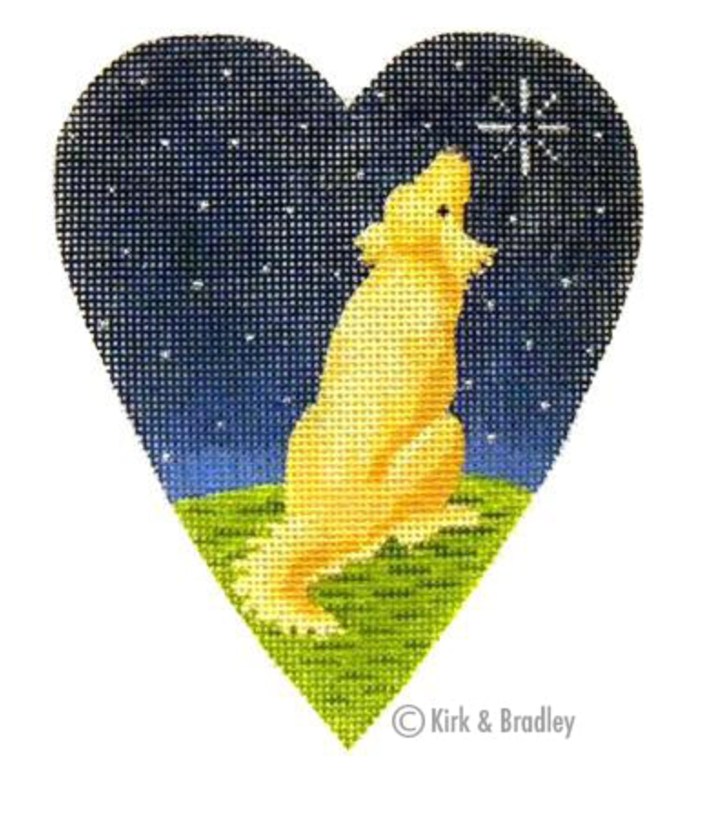 Midnight Golden Retriever Heart