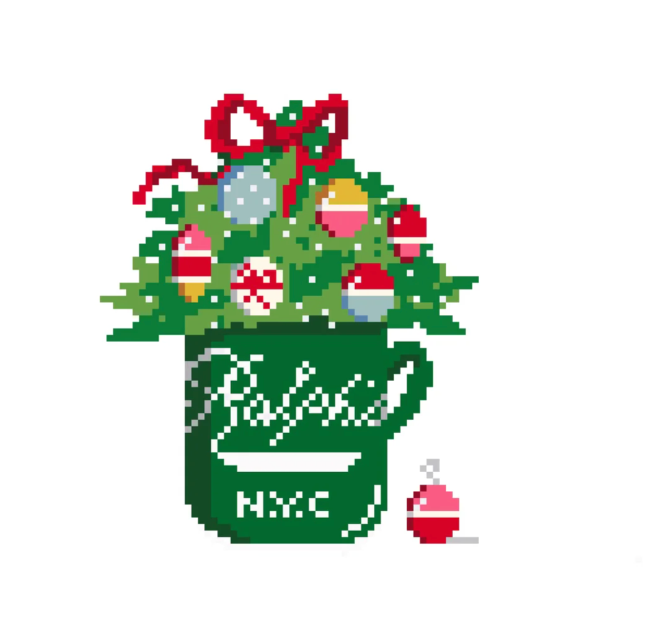 Ralph's Christmas Coffee Cup Canvas