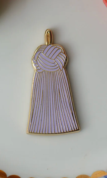 Lavender French Knot Tassel Needle Minder