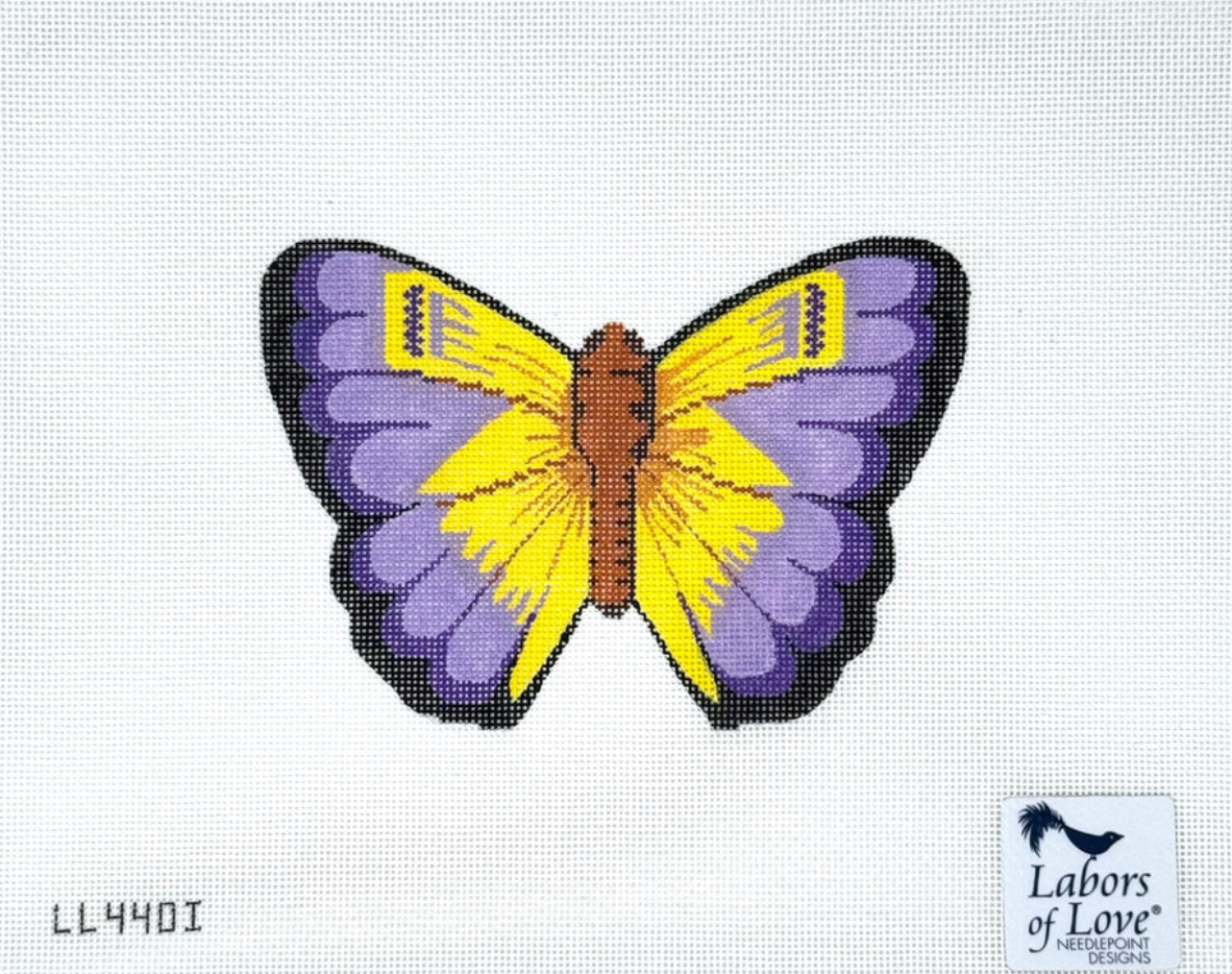Yellow and Purple Butterfly