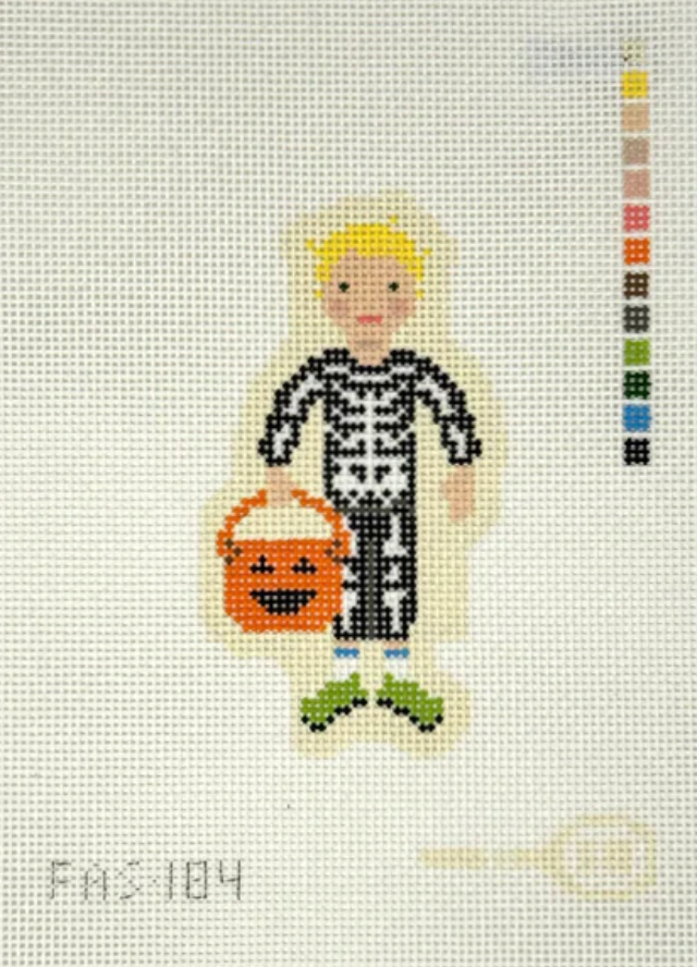 Trick or Treaters -Boy Toddler Skeleton