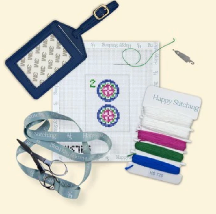 Two Dot Mahjong Luggage Tag Needlepoint Kit (Copy)