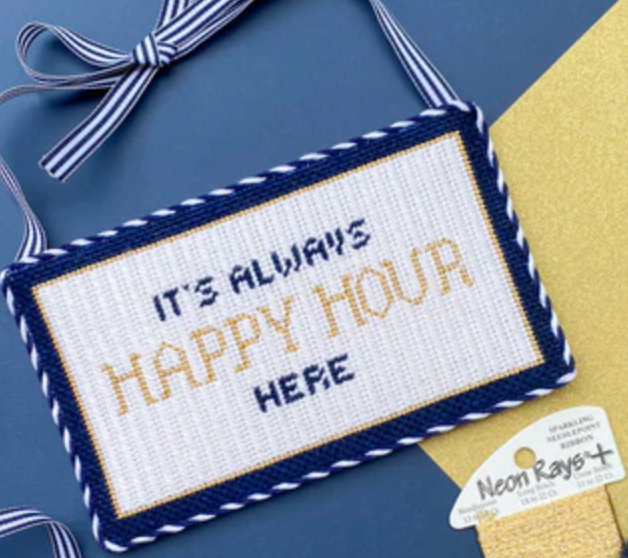 Always Happy Hour Here (with Stitch Guide)