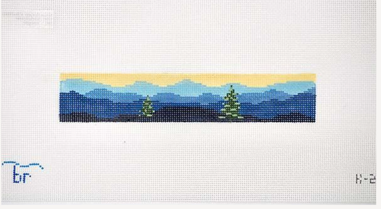 Blue Ridge w/ trees Key Fob