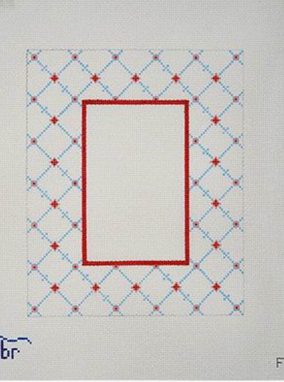 Frame - Coral and Blue