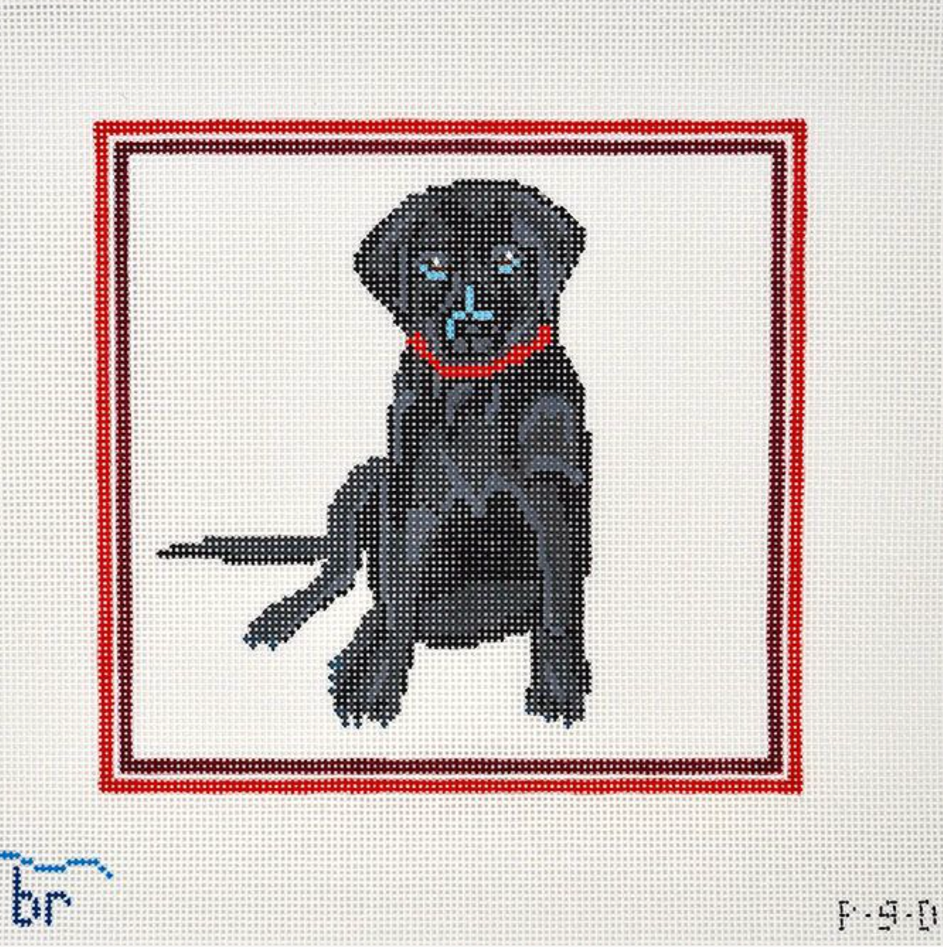Black Lab - red frame