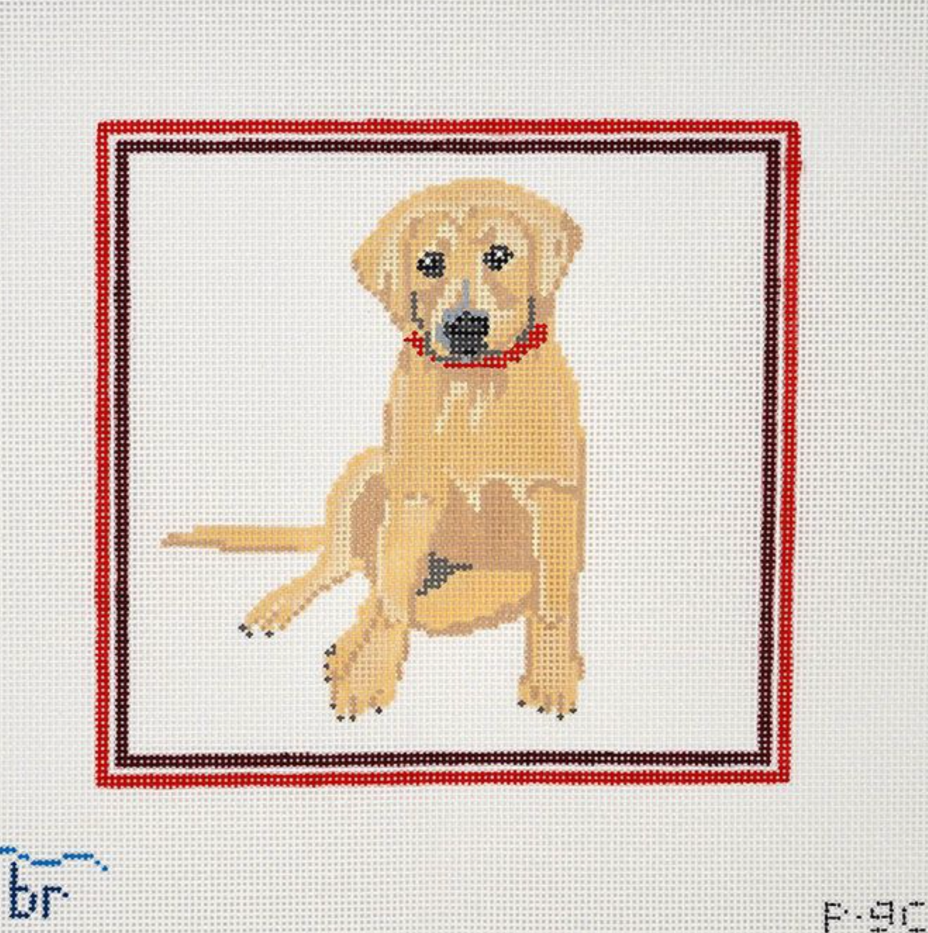 Yellow Lab - red frame