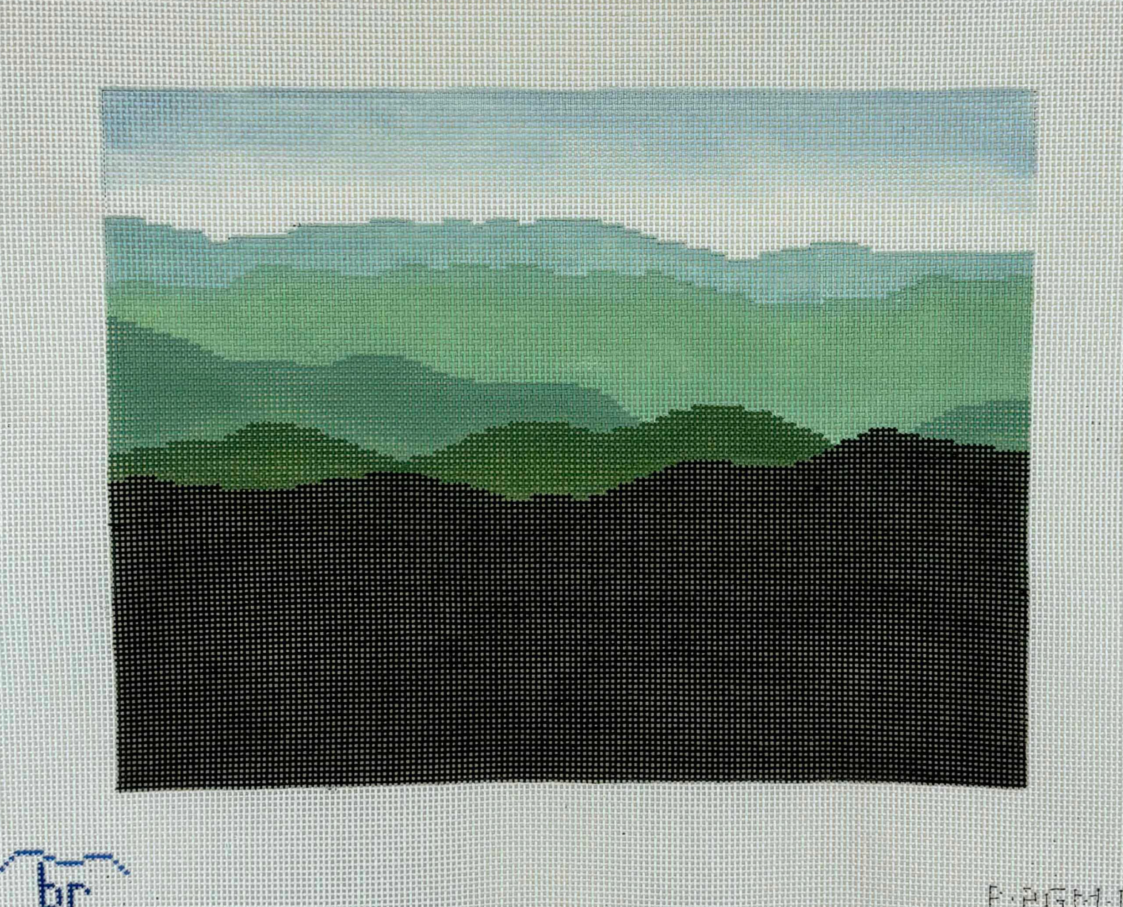 Green Mountains - large (on 13 mesh)