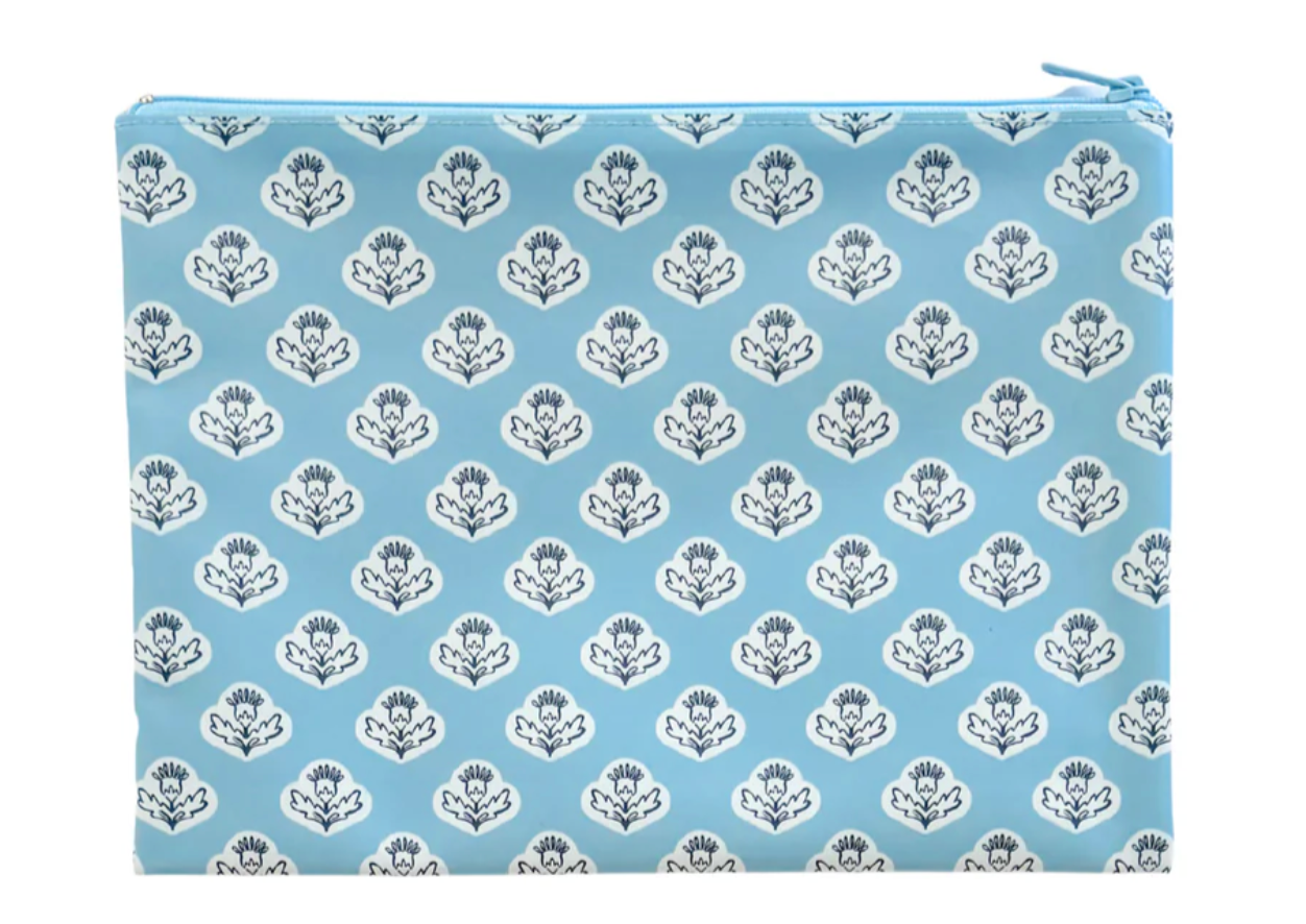 Squiggle Thistle PVC Project Bag
