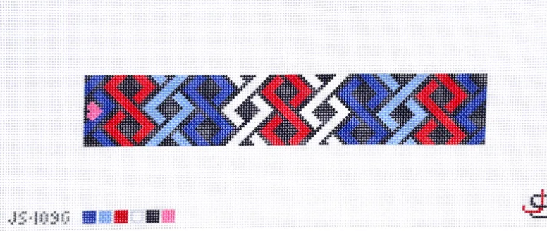 Hicks Braid Key Fob - red, white and blue
