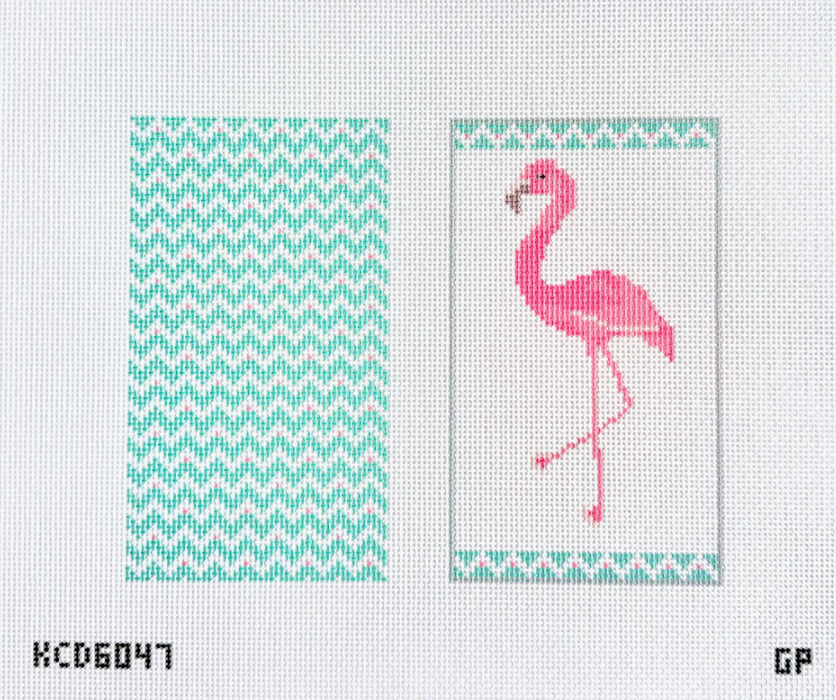 Fancy Flamingo Sunglasses Case Printed Canvas