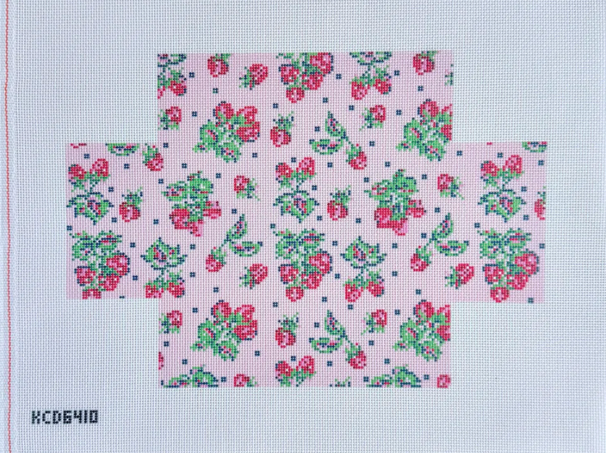 Strawberry Brick Cover Printed Canvas
