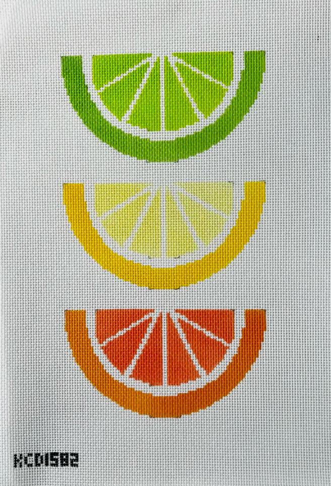 Citrus Bunting Trio Canvas