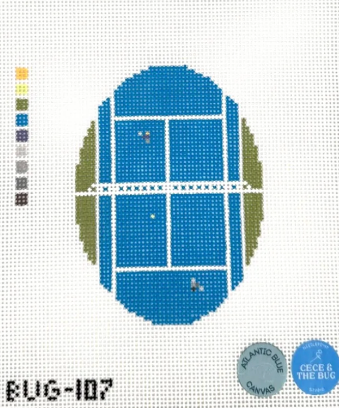 Tennis From Above Oval