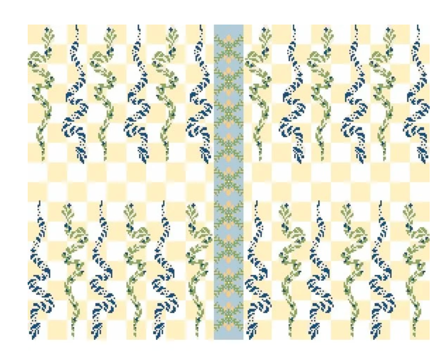 Snake Backgammon Board 14 mesh Needlepoint Canvas - 14 mesh