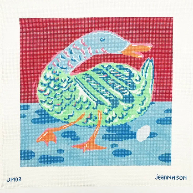 Mother Duck Needlepoint Canvas - 14 mesh