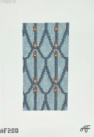Saddle Eyeglass Case 14 mesh Needlepoint Canvas - Blue