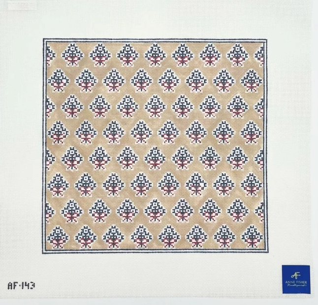 Tan Holiday Pillow Needlepoint Canvas - 13 mesh