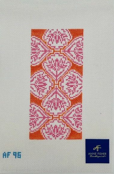 Medallion Eyeglass Case 14 mesh Needlepoint Canvas - Orange