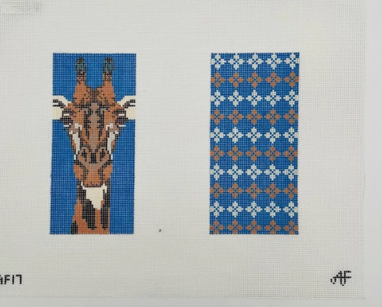 Giraffe Double Eyeglass Case 14 mesh Needlepoint Canvas - 14 mesh