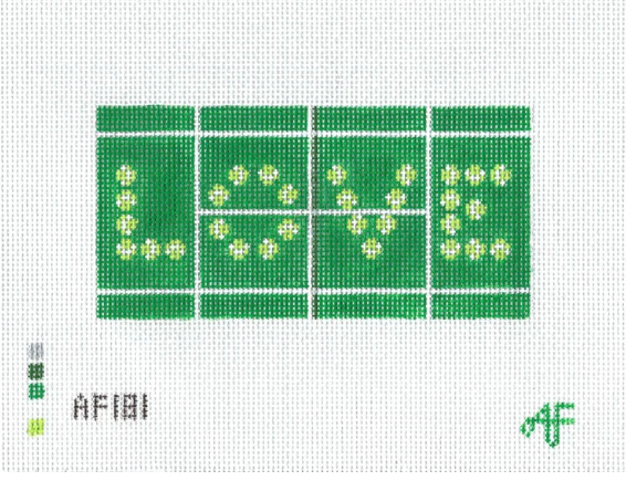 Love 13 mesh Needlepoint Canvas - Green