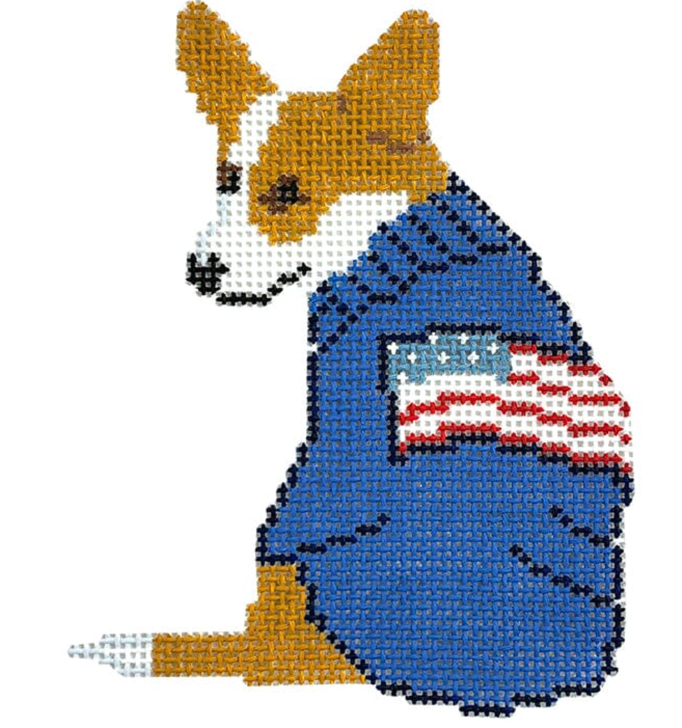 Corgi With Flag Sweater