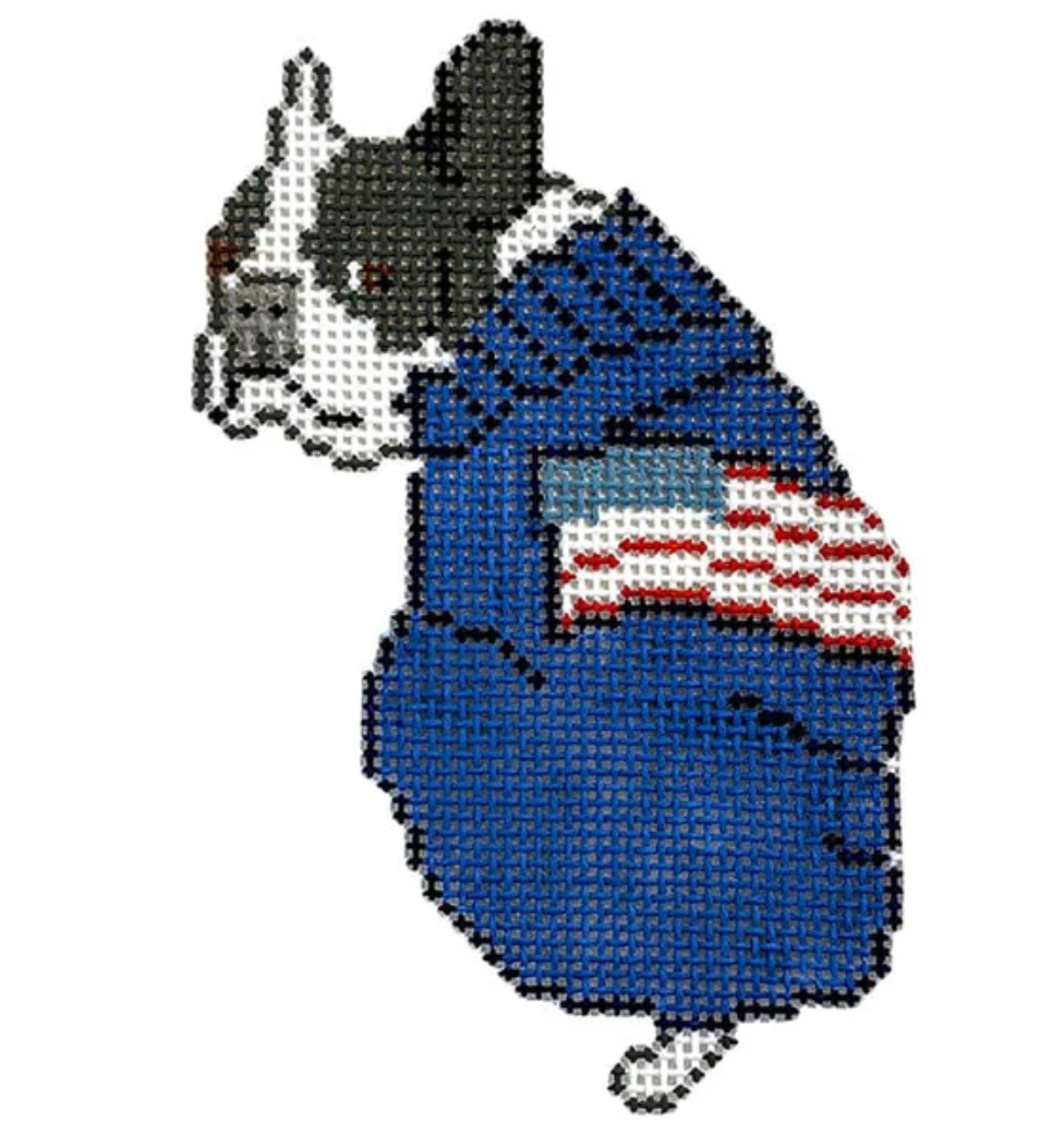 Frenchie With Flag Sweater