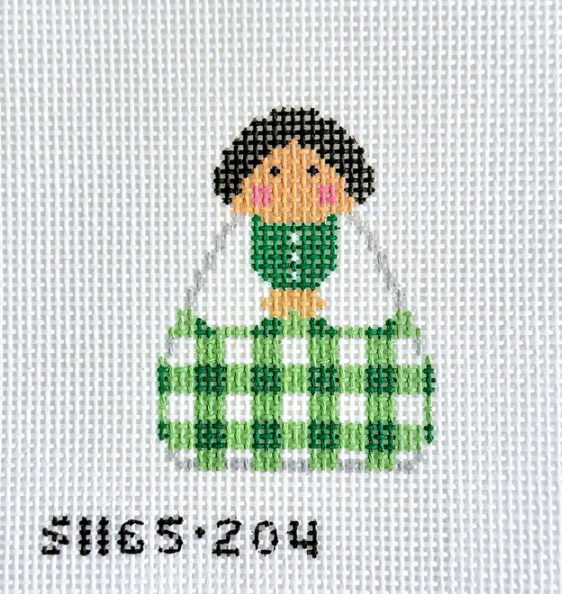Green Gingham Angel