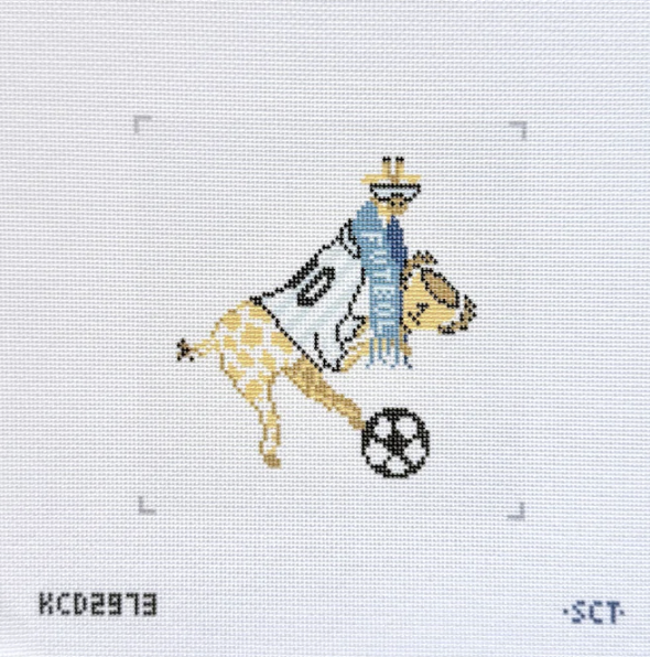 Summer of Soccer Giraffe Printed Canvas