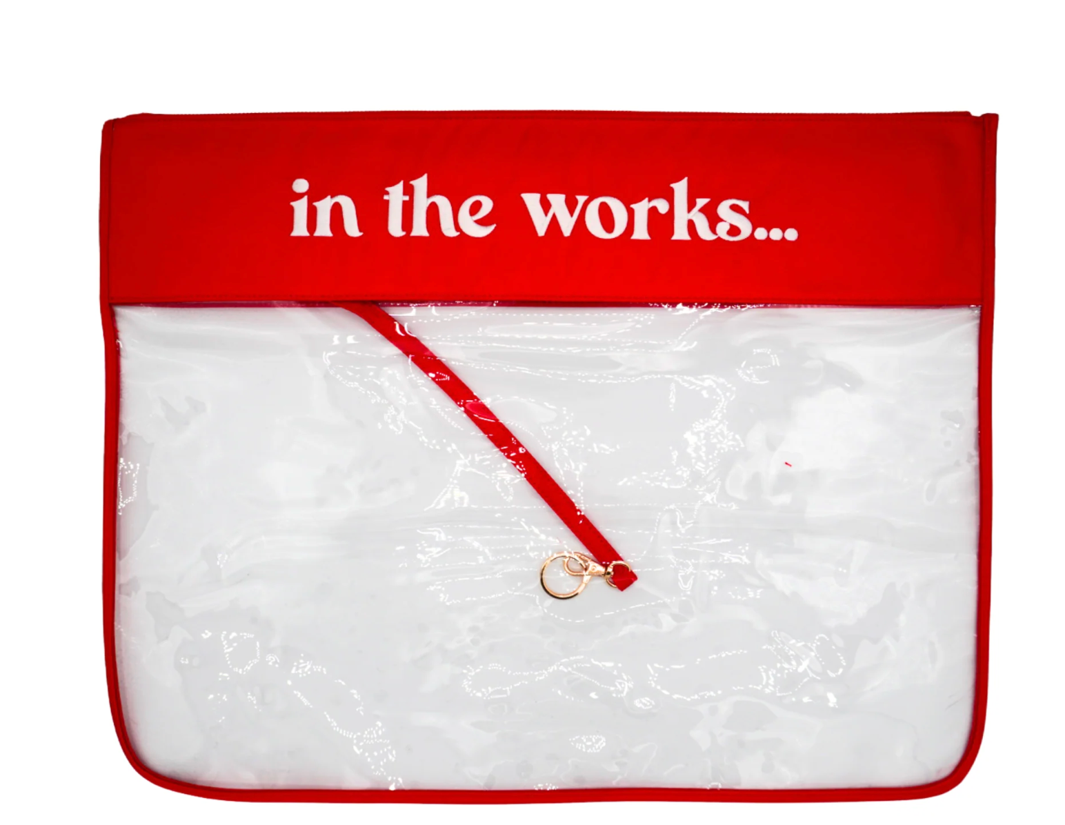 Extra Large In The Works Project Bag in Cherry Red