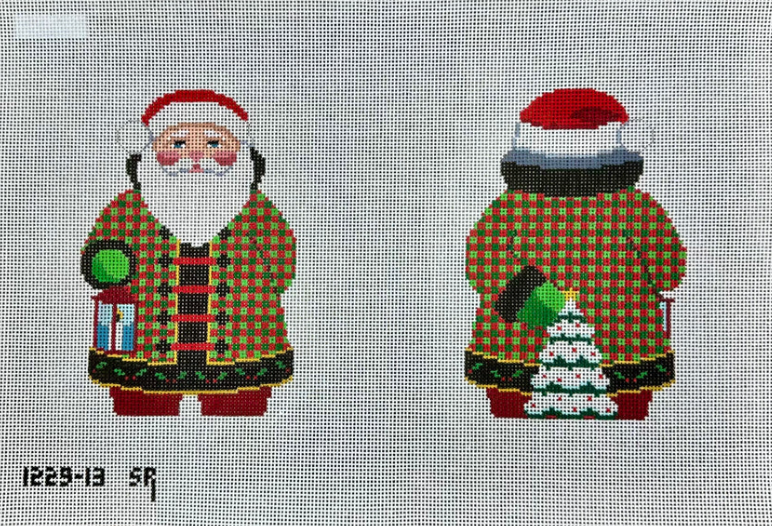 Checker Coat Santa, 2 Sided - 13 mesh