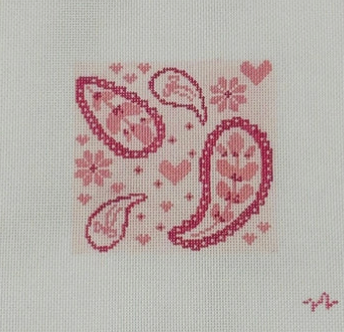 Pink Paisley Square