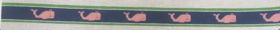 Pink Whales on Navy Belt